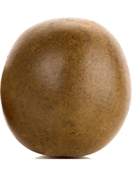 A whole dried monk fruit